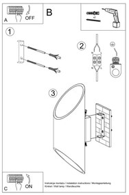 Applique PENNE 30 1xG9/40W/230V bianco