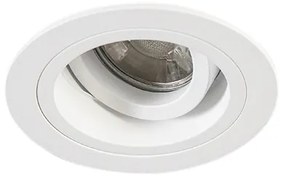 Set di 6 faretti da incasso rotondi bianchi regolabili - Chuck