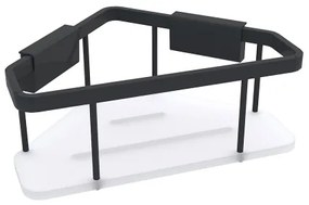 NIMCO Ki-14003-B-90 - Mensola a muro per doccia KIBO opaco nero/bianco