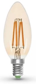 Lampadina LED CLASIC AMBER C35 E14/5W/230V 2200K - Brilagi