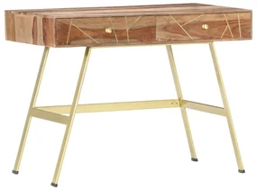 Scrivania con cassetti 100x55x75 cm legno massello di sheesham