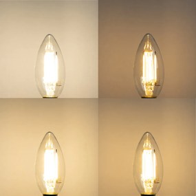 Set di 5 lampadine LED Smart E14 B35 4.5W 470 lm 2700K