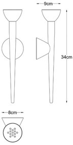 Zuma Line W0603-01A-F7B1 - Applique LED da parete BOSTON LED/5W/230V, oro