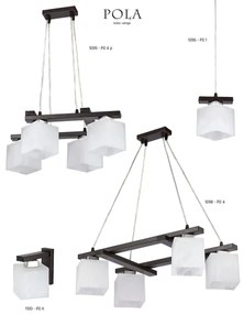 Jupiter 1099 - PO 4 p - Lampadario a sospensione POLA 4xE27/60W/230V wengé