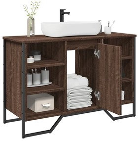 Mobile lavabo bagno rovere marrone 91x35x60cm in truciolato