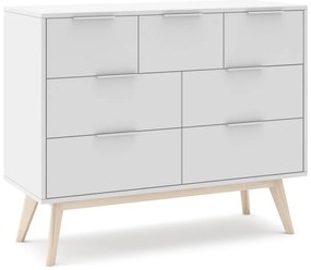 Cassettiera bassa bianca 120x83 cm Campus - Marckeric