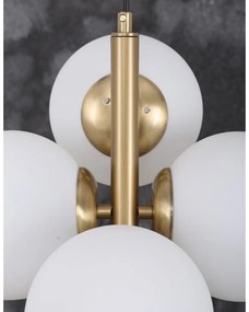 Lampada a sospensione con paralume in vetro oro e bianco ø 15 cm Forte - Squid Lighting