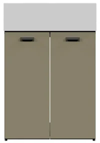 Mobile da bagno sotto lavabo COLAVENE Nobu corda opaco L 59 x H 71 x P 49 cm 2 ante, lavabo non incluso