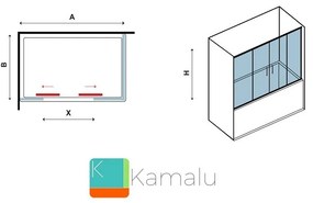 Kamalu - box vasca 190-195cm kv05