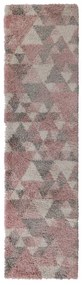 Tappeto rosa/grigio 60x230 cm Nuru - Flair Rugs