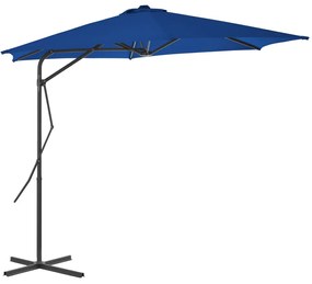 Ombrellone Da Giardino Con Palo İn Acciaio Blu 300x230 Cm /
