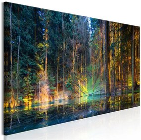 Quadro Pond in the Forest (1 Part) Narrow  Colore colorful, Dimensioni e Misure 120x40