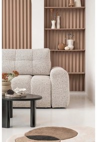Divano angolare componibile beige allungabile/con contenitore (con penisola a sinistra) Lulu – Miuform