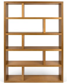 Libreria in legno esotico 120x173 cm Dublin - TemaHome