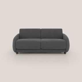 Giglio divano letto scandinavo japandi con materasso H18 cm in tessuto Bouclé impermeabile T07