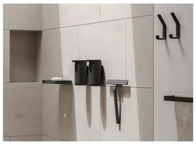 Dispenser di sapone in metallo nero da parete 200 ml Rim - Zone