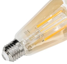 Set di 5 Smart E27 dimmerabile in Kelvin Lampada LED ST64 goldline 7W 700 lm 1800-4000K