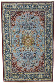 Isfahan Tappeto 170 x 110 Blu (Iran) Annodato A Mano