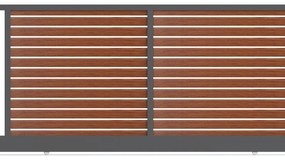 Cancello manuale scorrevole ALBA Maia120-20 in alluminio, reversibile, L 300 x H 160 cm, di colore rovere dorato