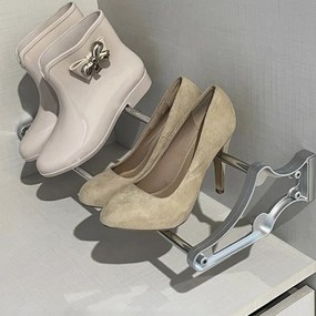 Porta Scarpe Self per Interno Armadio Imballo 1 Pezzo Verniciato Alluminio Acciaio e Emuca...