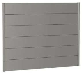 Frangivista in acciaio BIOHORT grigio quarzo metallizzato 180 x 137 cm, spessore 44 mm