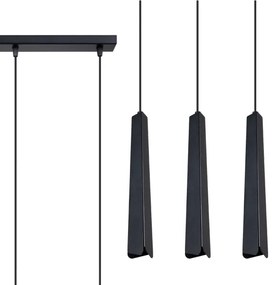 Sollux SL.1402 - Lampadario a sospensione con filo PRYSM 3xG9/8W/230V nero