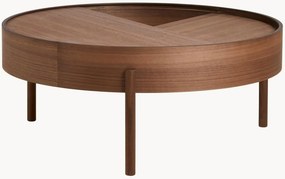 Tavolino rotondo da salotto in legno con vano contenitore Arc