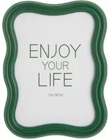 Portafoto 13x18 cm ondulato Enjoy Life verde