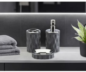 Set da bagno REINA 5 pz antracite/cromo
