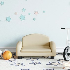 Divano Per Bambini Crema 50x40x30 Cm İn Tessuto /