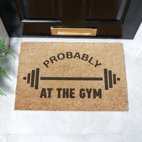 Zerbino in fibre di cocco 40x60 cm Probably At The Gym – Artsy Doormats