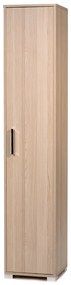 Scarpiera in legno nobilitato 1 anta ripiani interni H 189 cm Rovere