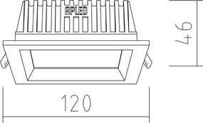 APLED - Lampada LED SQUARE WOODLINE LED/6W/230V 3000K 12x12 cm cenere legno solido