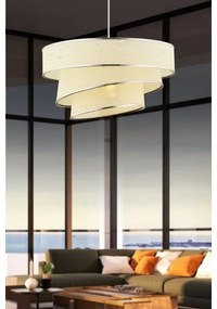 Lampadario a sospensione con cavo COUPER 1xE27/60W/230V bianco/cromo lucido