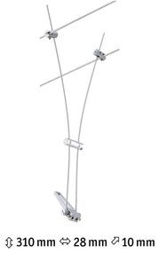 Paulmann 94487 - 1xGU5,3/50W Faretto COMET 230V cromo opaco