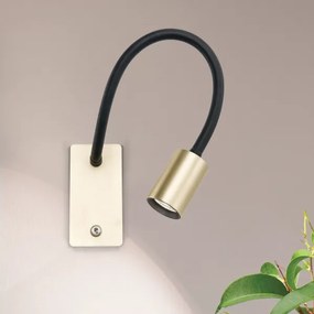 Orion WA 2-1342 - LED Lampada flessibile da parete piccola KURT LED/5W/230V oro