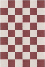 Tappeto in iuta a pelo corto tessuto a mano Chess Flatweave