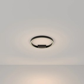 Lampadario A Sospensione Moderno Rim Alluminio Nero 2 Luci Led 25W