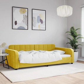 Letto Da Giorno Giallo 100x200 Cm İn Velluto /
