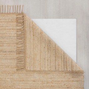 Tappeto di colore naturale in iuta tessuto a mano 60x110 cm Levi – Flair Rugs
