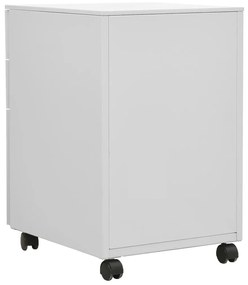 Schedario mobile grigio chiaro 39x45x60 cm in acciaio