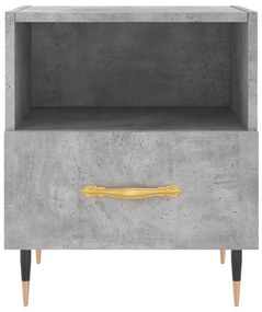 Comodini 2 pz Grigio Cemento 40x35x47,5 cm in Legno Multistrato