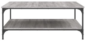 Tavolino salotto grigio sonoma 100x100x40 cm legno multistrato