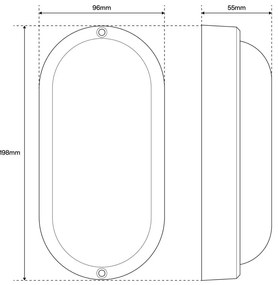 Plafoniera LED da Esterno 15W IP65 Ovale CCT - Bianco Variabile