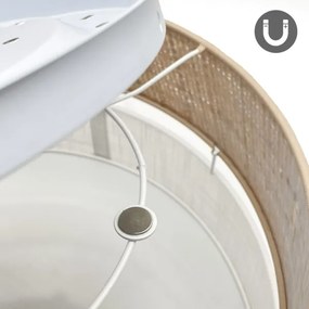 Plafoniera LED SIRJA BOHO LED/20W/230V Ø 35 cm beige/bianco