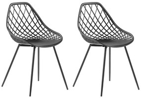 Set di 2 sedie plastica nera CANTON Beliani