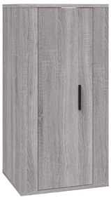 Set di mobili porta tv 4 pz grigio sonoma in legno multistrato