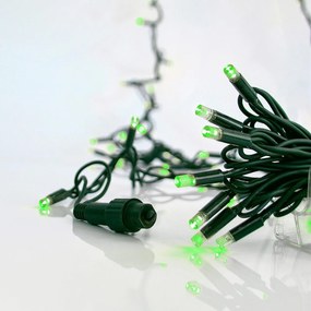 Catenaria Natalizia LED 11.6m IP65 Cavo VERDE Luce VERDE Colore Verde 515 - 520 °K