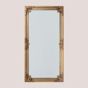 Specchio da parete rettangolare in legno (90x180 cm) Sonia Dorato - Sklum