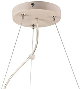 Lampada a sospensione bianca con paralume in vetro ø 47 cm Eveline - LAMKUR
